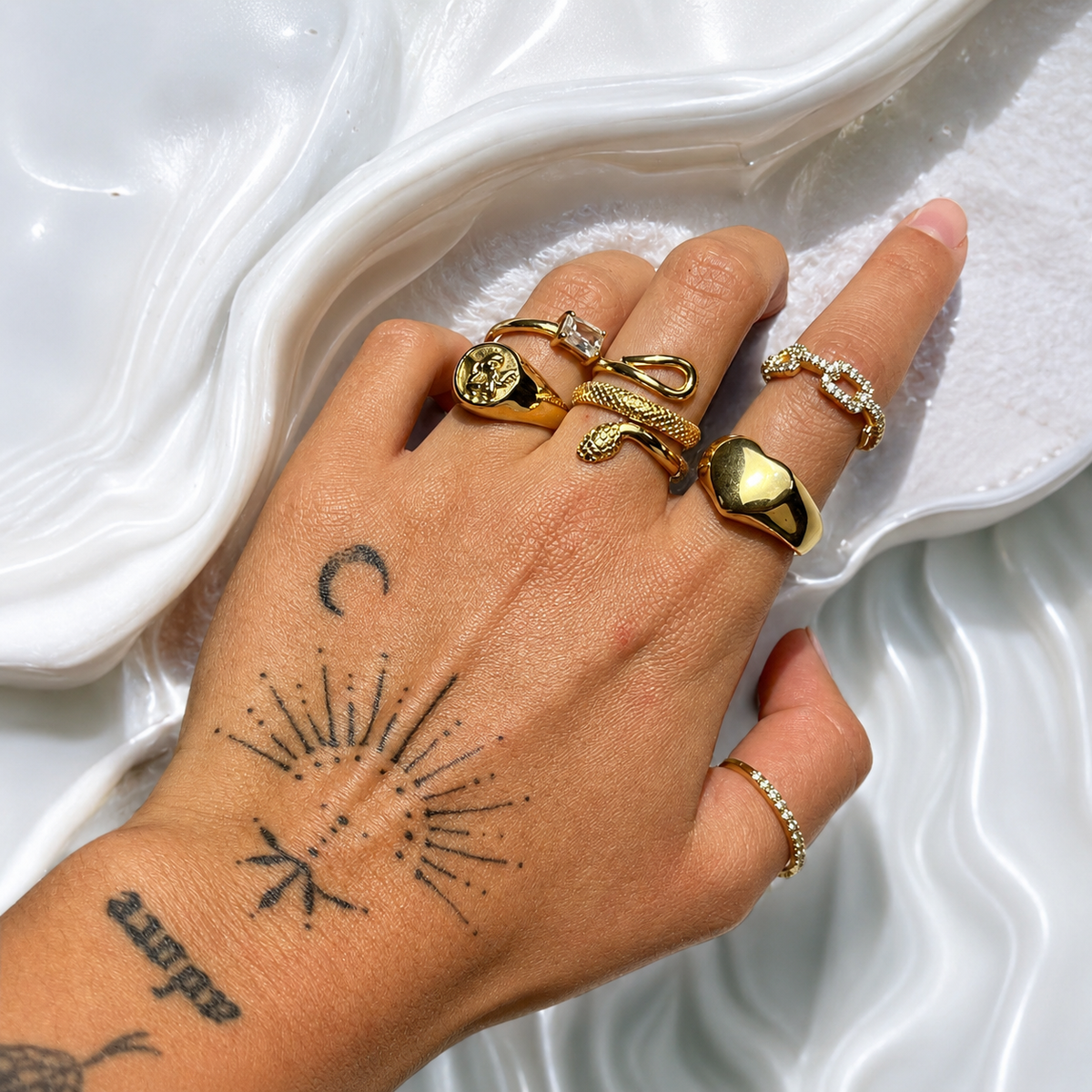 Gia Ring (Adjustable) by Arley London — view 3