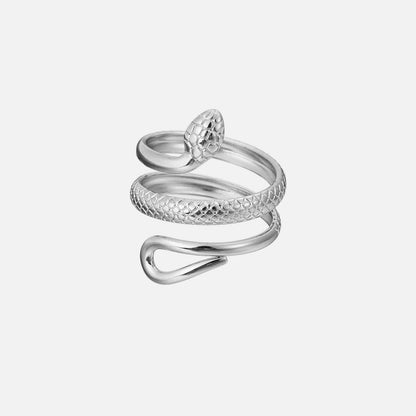 Detailed Snake Ring (Adjustable) by Arley London — view 3
