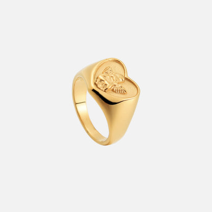 Heart Shaped Angel Ring by Arley London — view 2