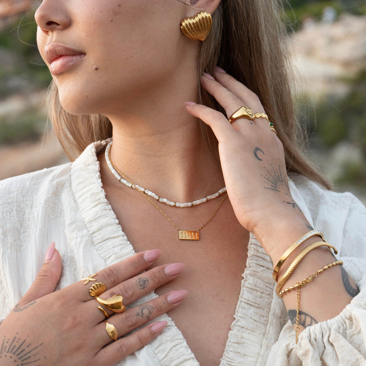 Lucky Elevens Necklace by Arley London — view 3
