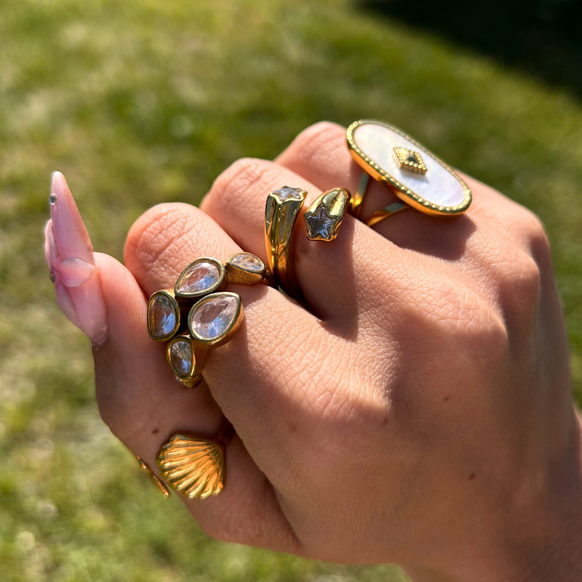 Lustre Ring (Adjustable) by Arley London — view 4