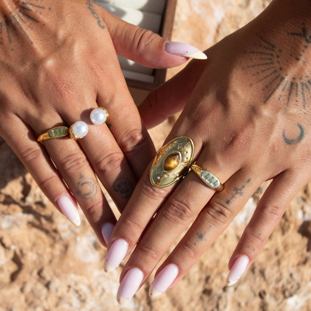 Pearla Ring (Adjustable) by Arley London — view 4
