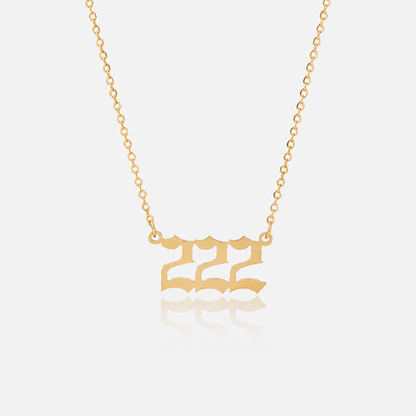 Vintage Angel Numbers Necklace by Arley London — view 3